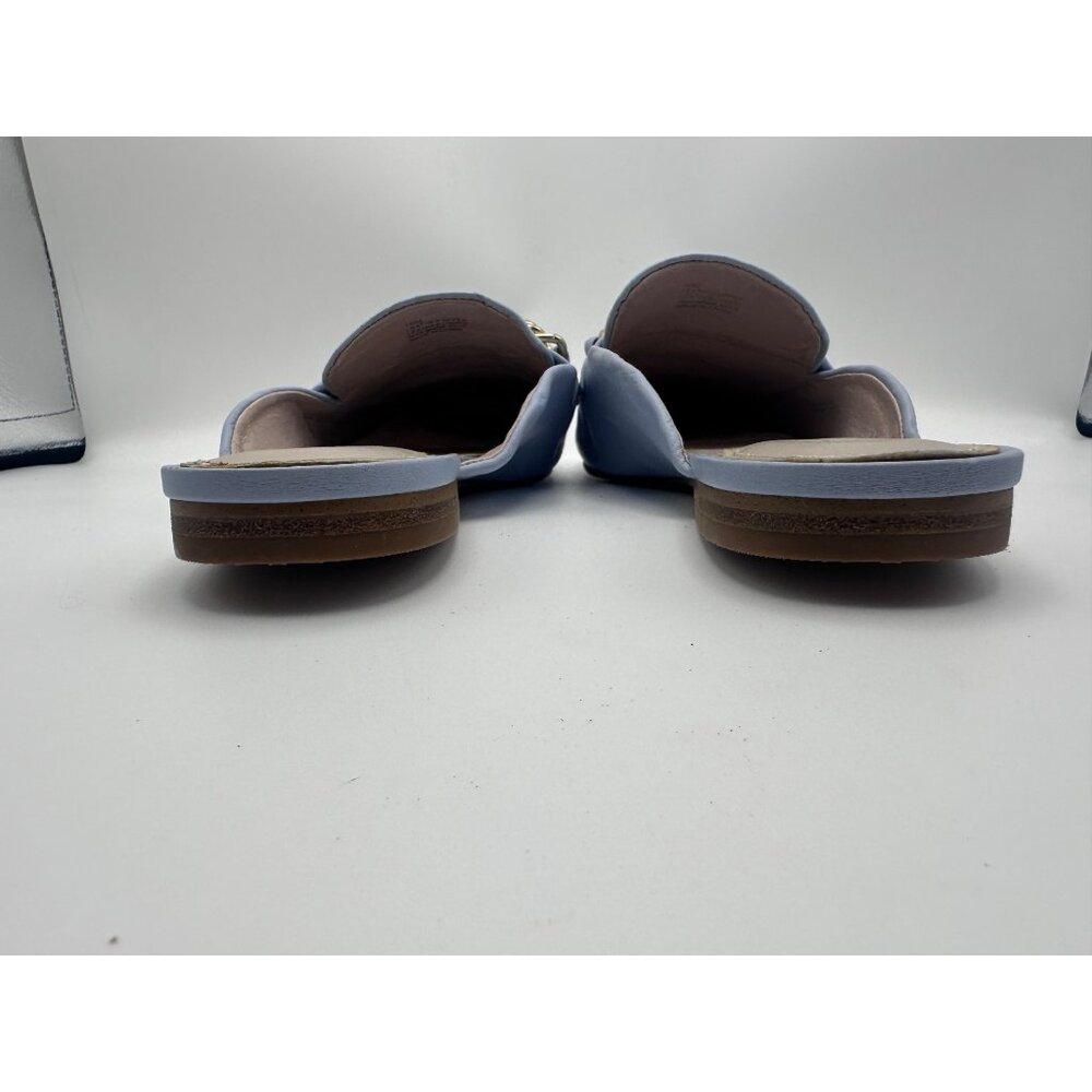 Gianni Bini Sz 10M Womens  Shoes Blue Croc-Embossed Leather Slip-On Mules Casual - Picture 5 of 9